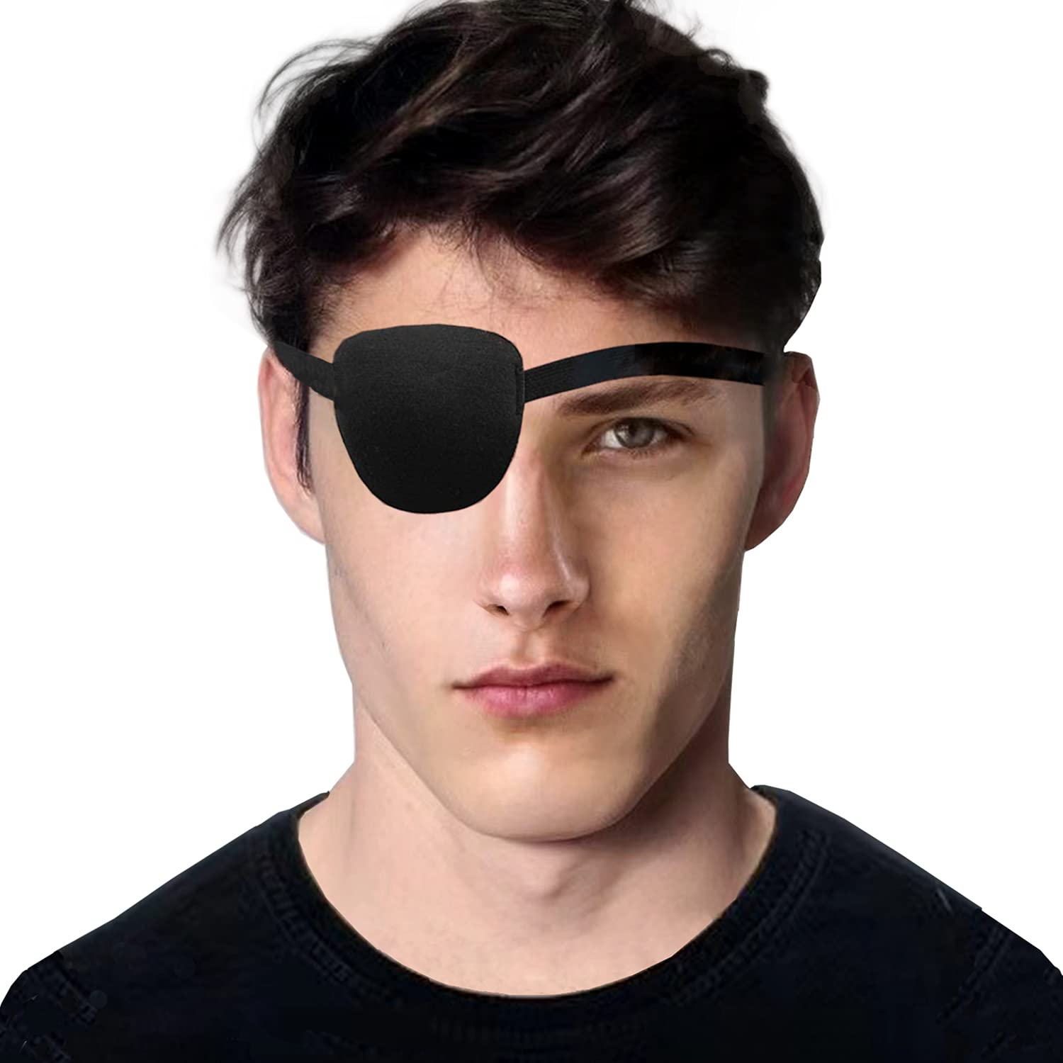 Close up view of a guy rocking the eye patch