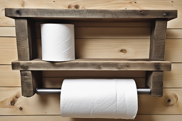 Rustic Pallet Toilet Paper Holder