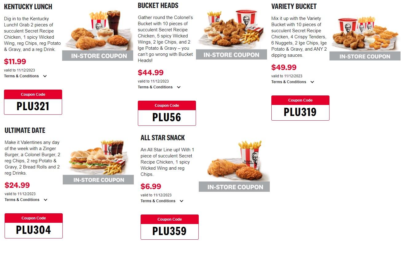 DEAL: KFC Coupons valid until 11 December 2023 - frugal feeds nz