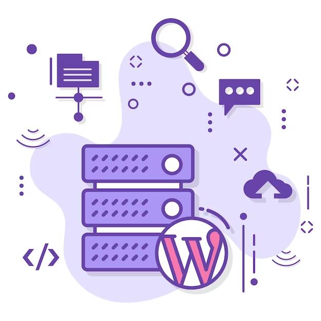 Graphical Illustration for WordPress CMS Concept
