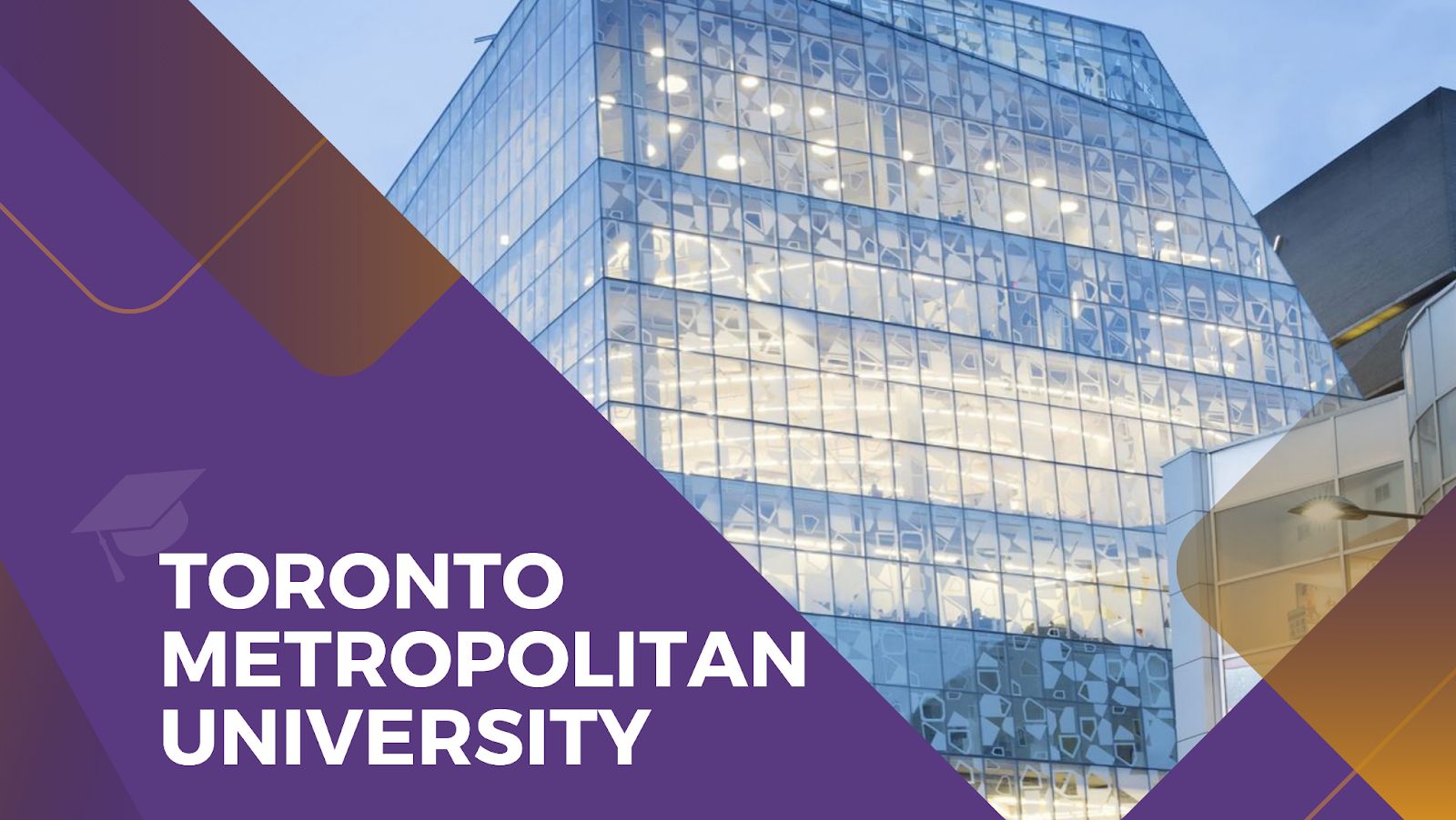 Originally the Ryerson Institute of Technology, Toronto Metropolitan University was established in 1948 in Toronto, Ontario, Canada. With 250 students in its first class, TMU educates over 40,000 students on its grounds.