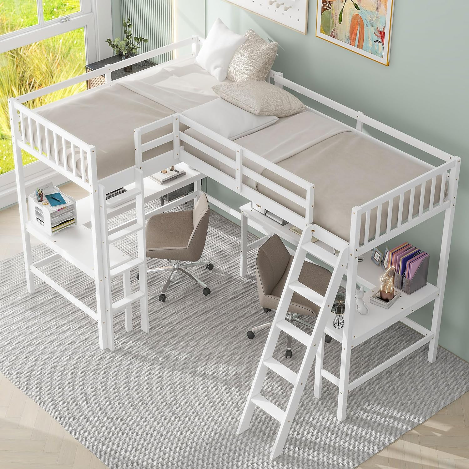 L Shaped Loft Bed