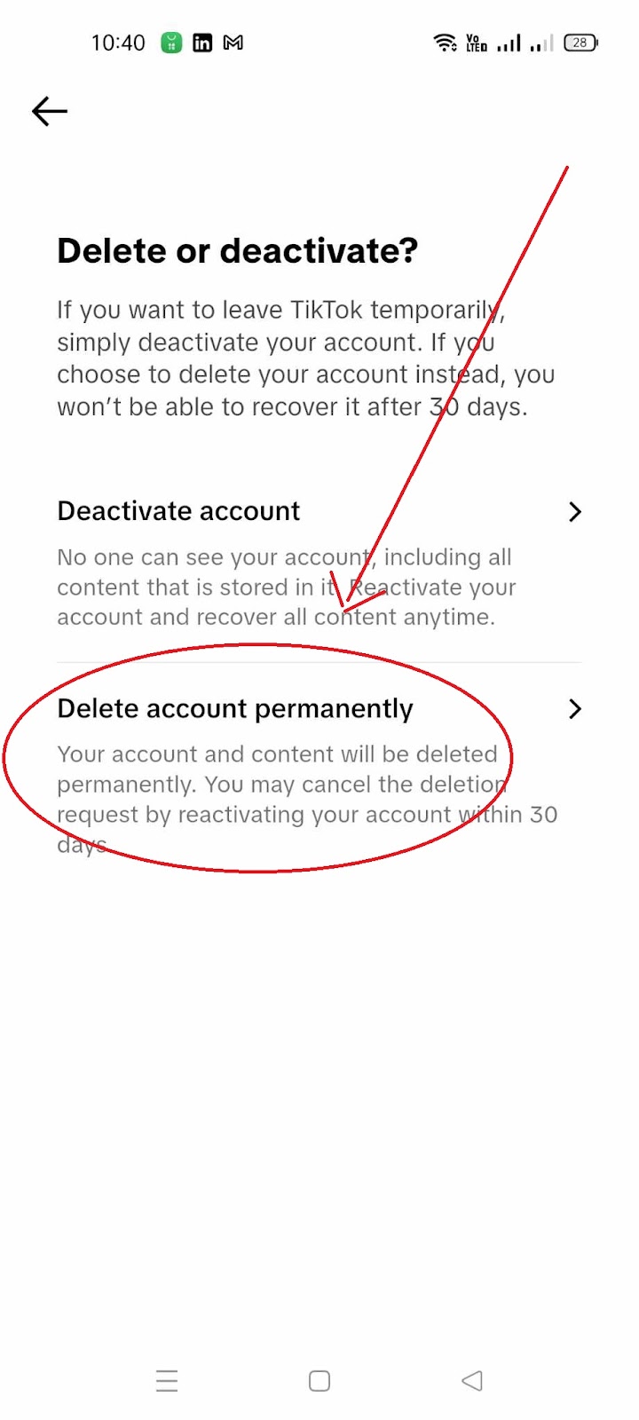 Does deleting the TikTok app delete your account - Delete Account Permanently