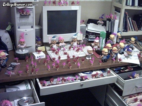 Desk office pranks