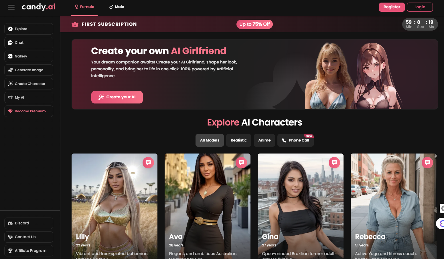 Candy AI – Best AI Sexting App with Voice Messages and Selfies