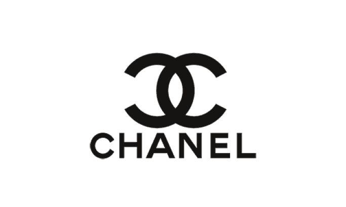 Fashion logo: Chanel logo, black and white