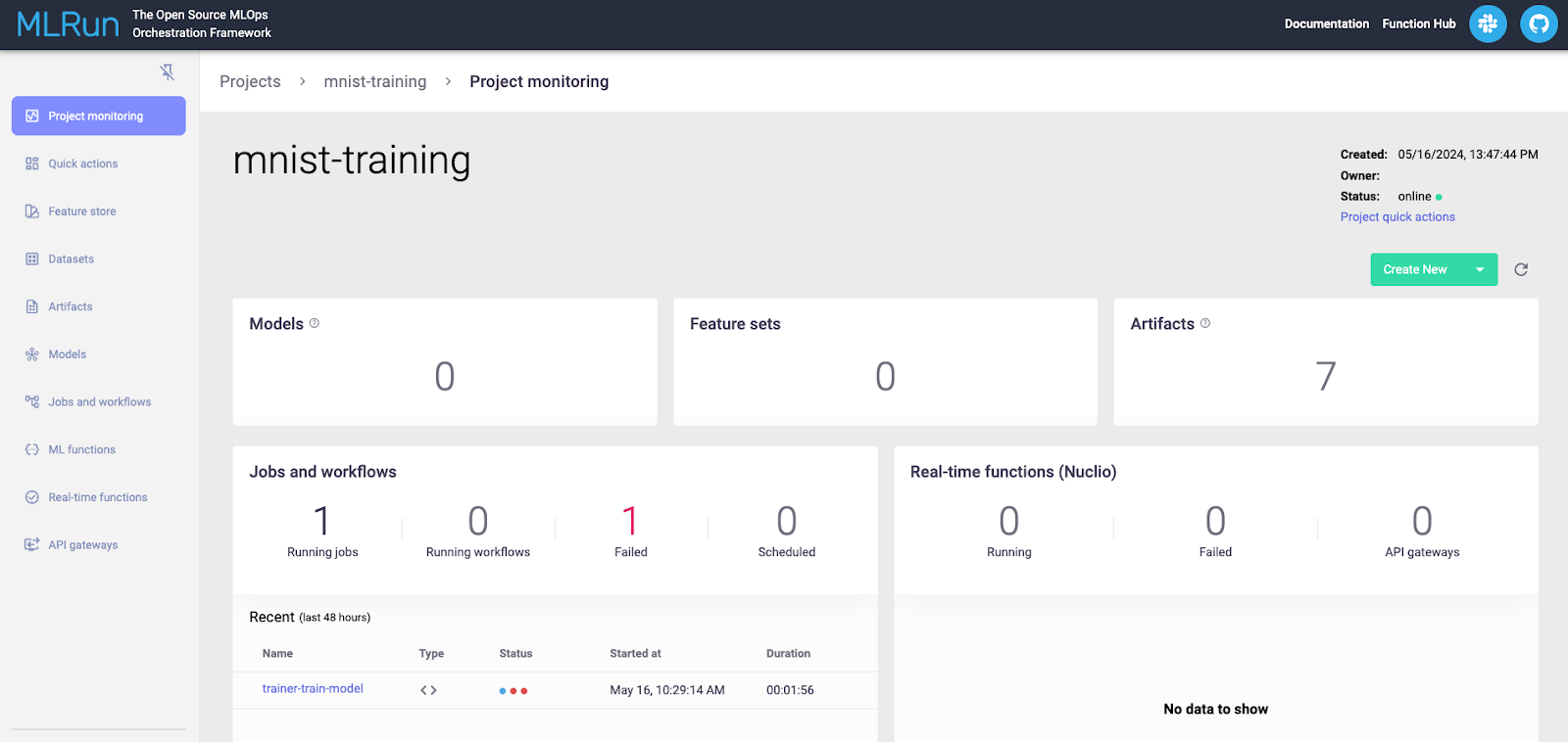 Model Training and MLOps using MLRun and MinIO