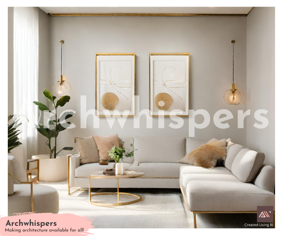 Minimalist Interior Design With Gold Accents, Gray Furniture & Pendant Lights