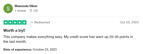 A positive Cushion App review from someone who was able to boost their credit score using the app. 