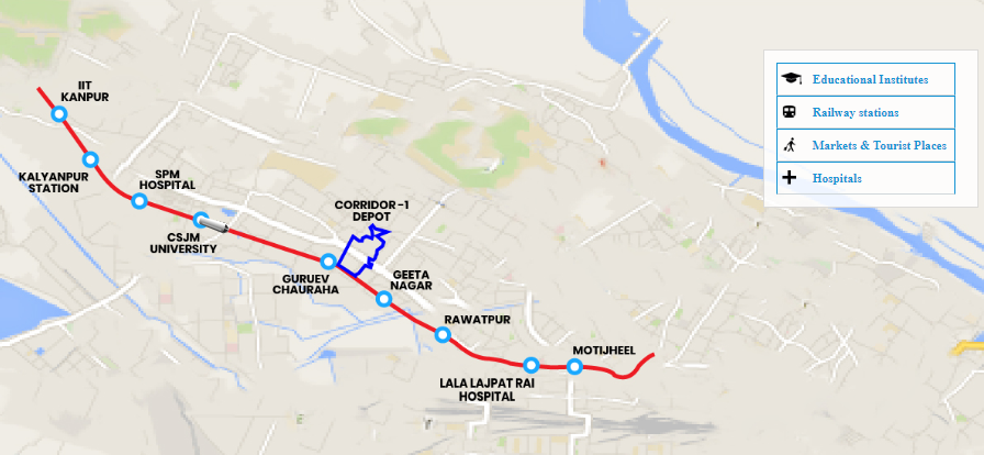 Kanpur Metro Map