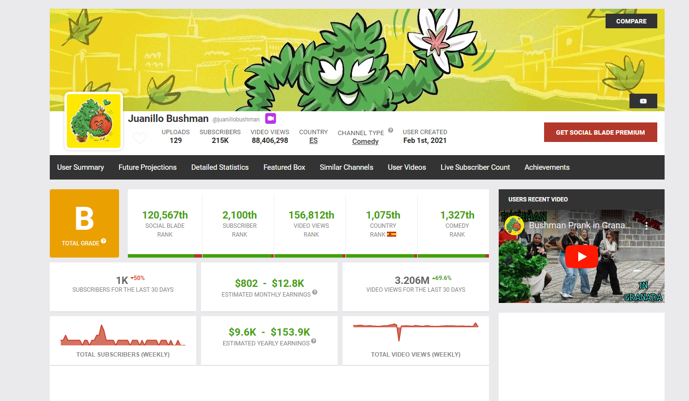 how much do YouTubers make -social blade