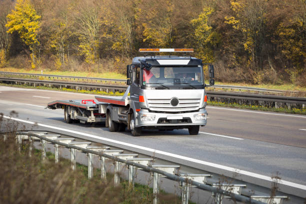 Tow truck on a highway 