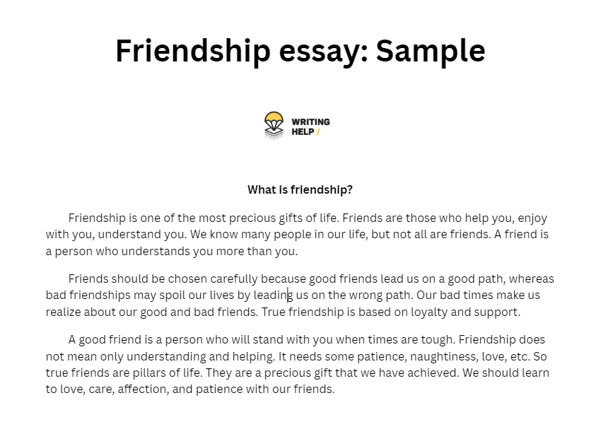 essay-on-friendship-sample