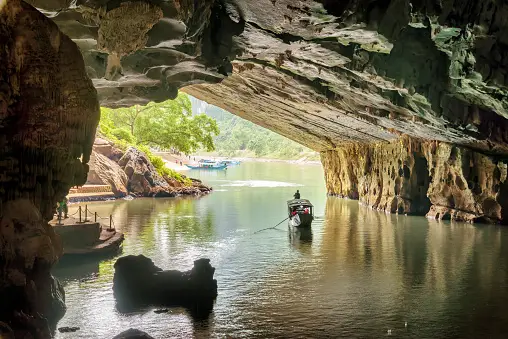 View of Son Riven from Phong Nha Cave