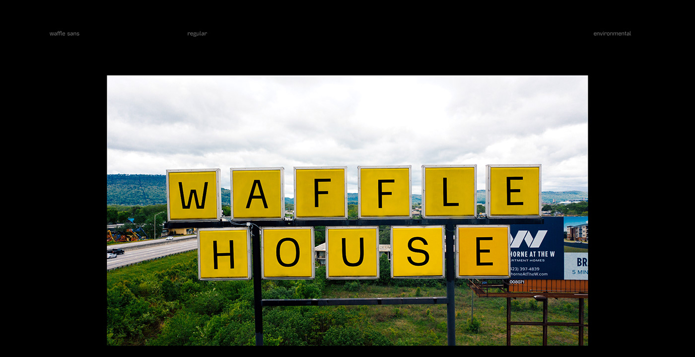 Typography font design appliance breakfast construction Eggo glyphs letterforms ligature mathematics type design waffle