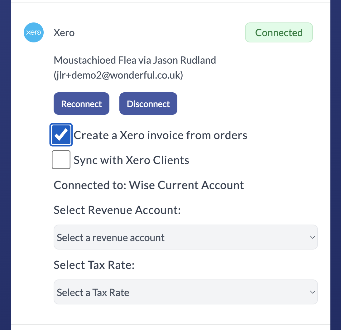 Xero integration