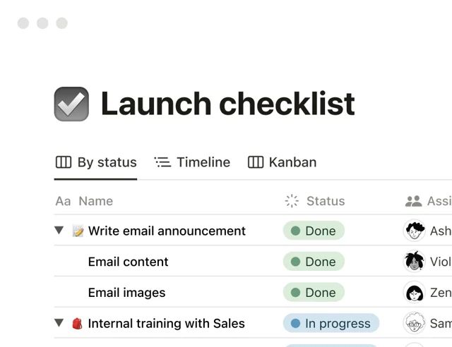 Project Management Capabilities for Notion