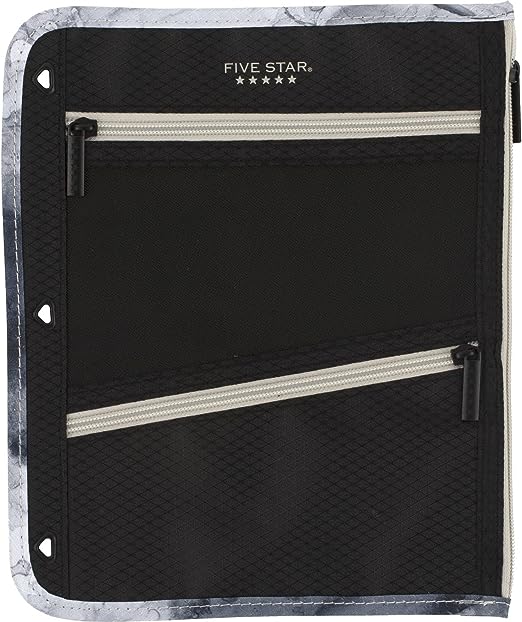 black binder divider with zippers