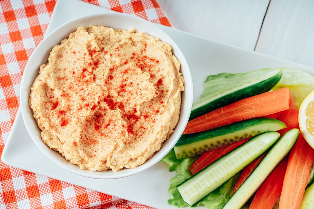 Crunchy Veggie Sticks with Hummus - healthy snack ideas
