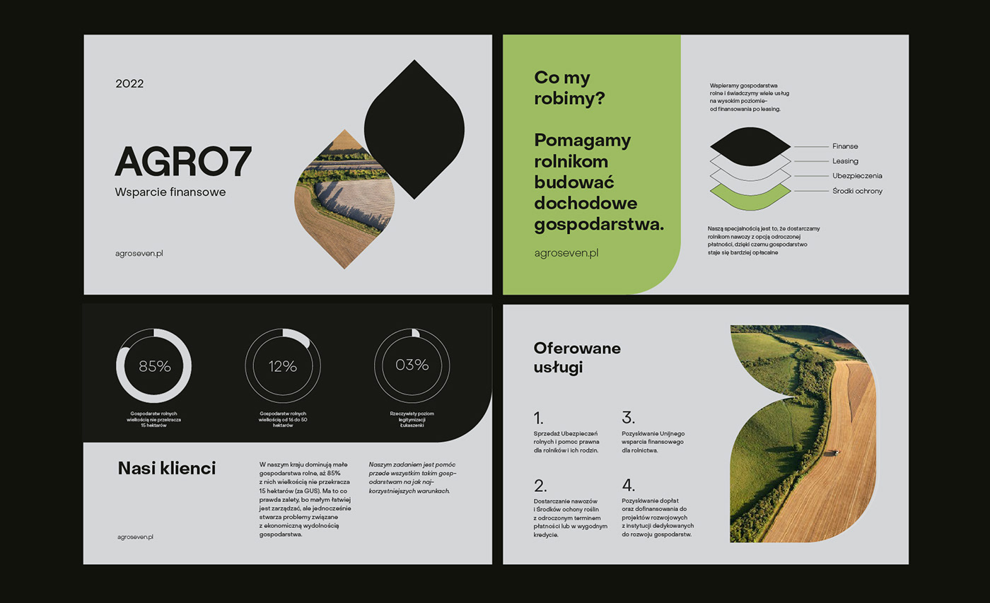 Branding Advertising  Agro deck design identity Logo Design marketing   presentation design slides Social media post Style