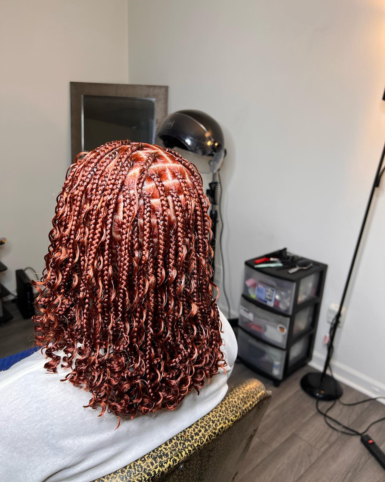 Boho Bob Knotless Braids with Curls