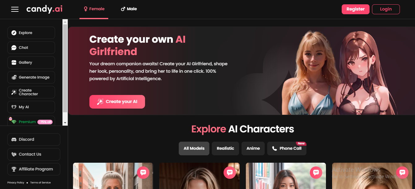 CandyAI The top AI Sexting chatbots with no filters