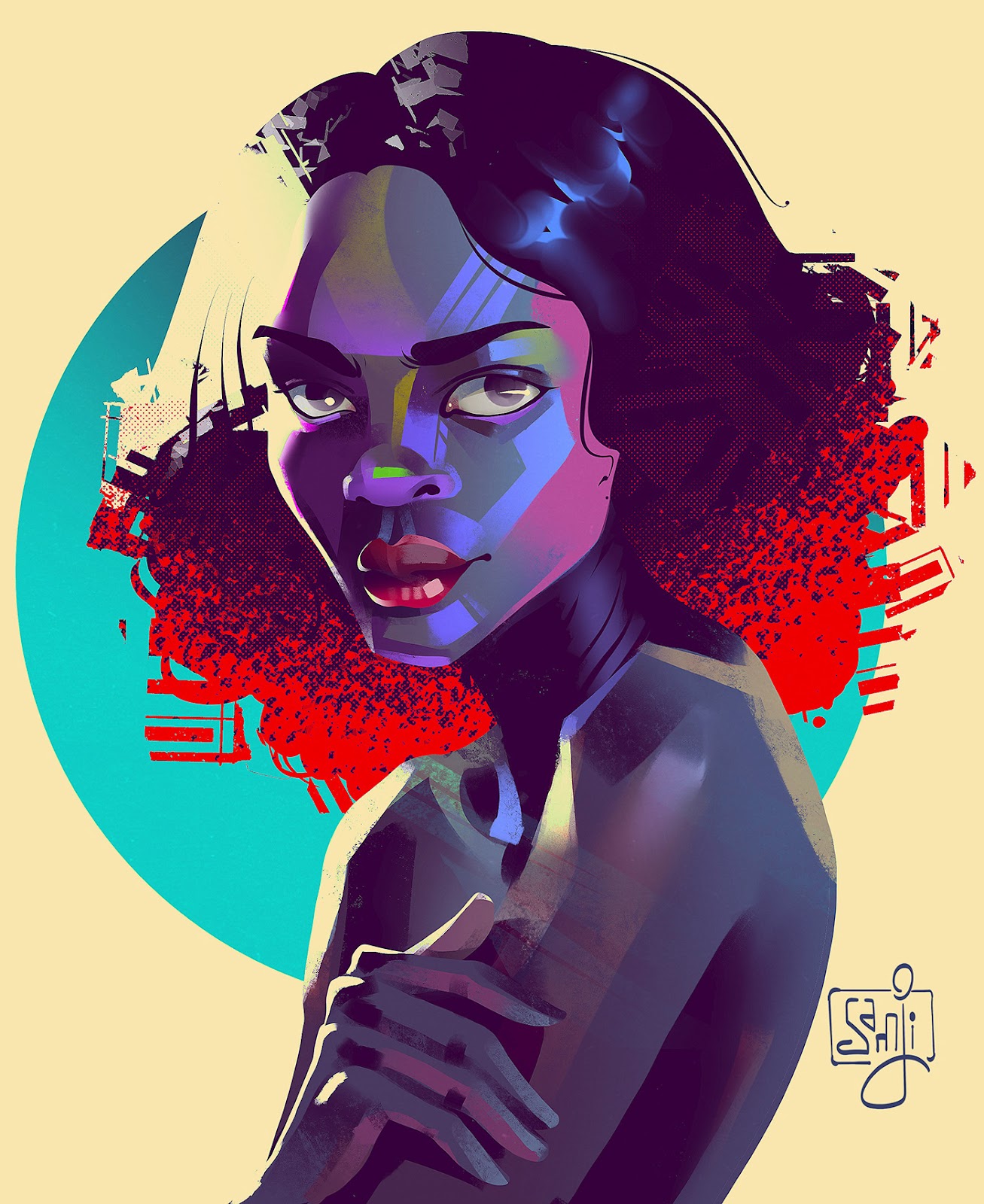 ILLUSTRATION  portrait Illustrator freelance illustrator Procreate digital illustration Character design  PORTRAIT DRAWING human face samji illustrator