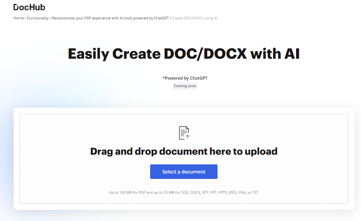 DocHub AI Document Generation