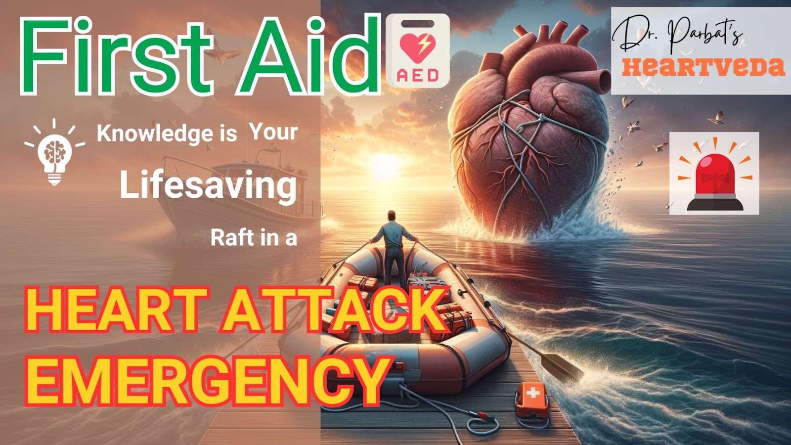 Blog Banner: First Aid Knowledge as Lifesaving Raft in Heart Attack Emergency - Dr. Biprajit Parbat - HEARTVEDA