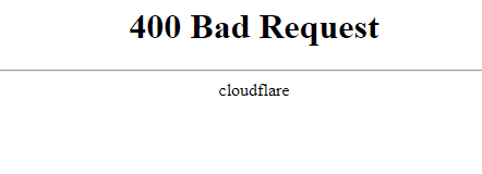 400 Bad Request Error Example