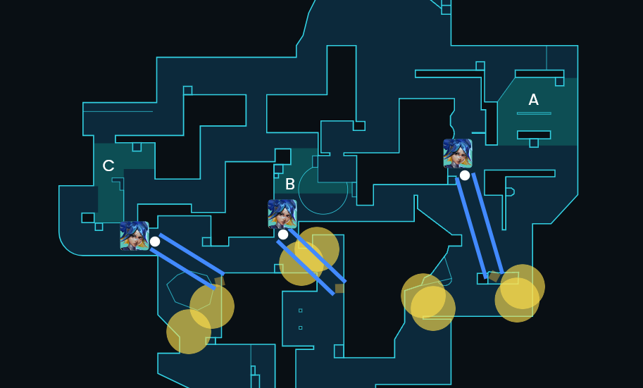 Neon Relay Bolt and Fast Lane lineups on Lotus defense in VALORANT