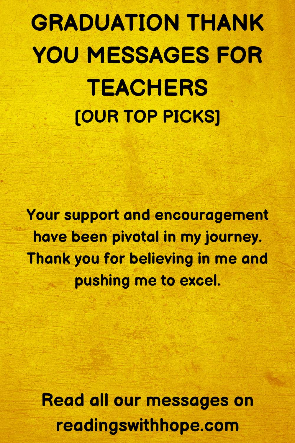 Graduation Thank You Message for your teachers
