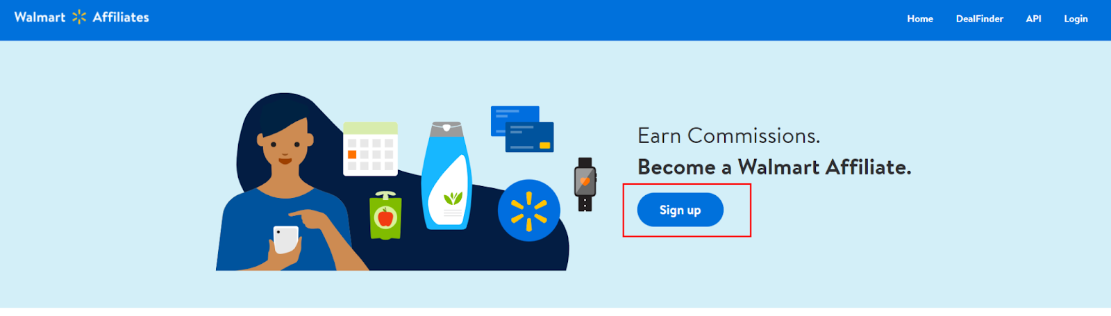 Walmart affiliate program page