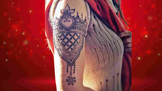 New bridal shoulder mehndi design