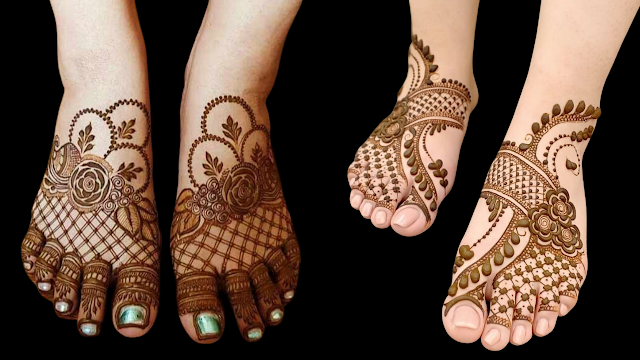 Dulhan ke liye pairon ke mehndi ke design