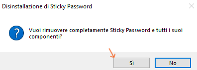 rimuovi stickypassword 