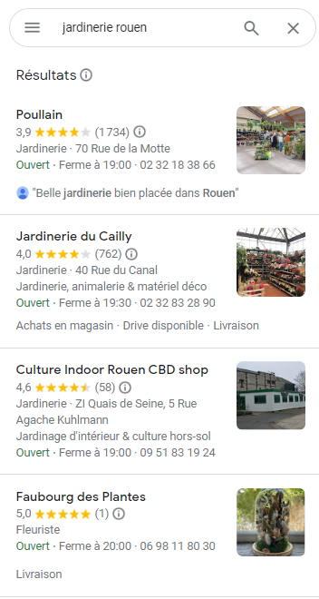 requetes categorie principale google my business