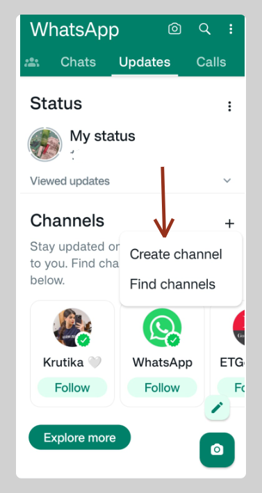 Create WhasApp channel