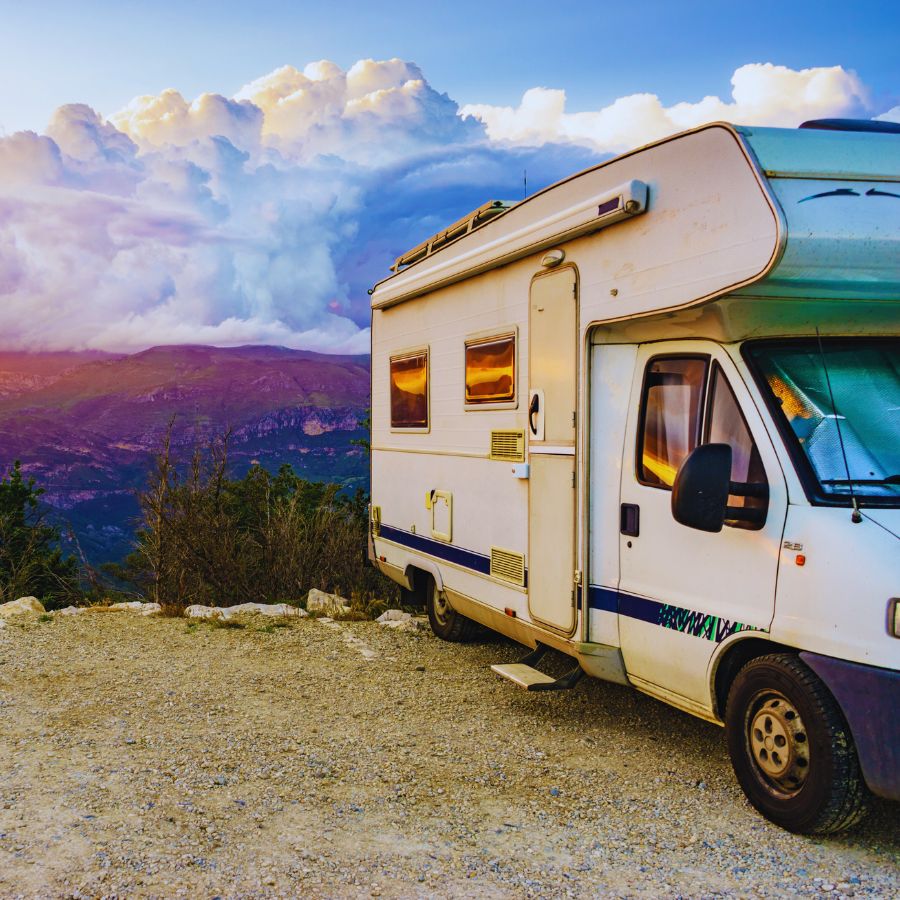 RV in mountains