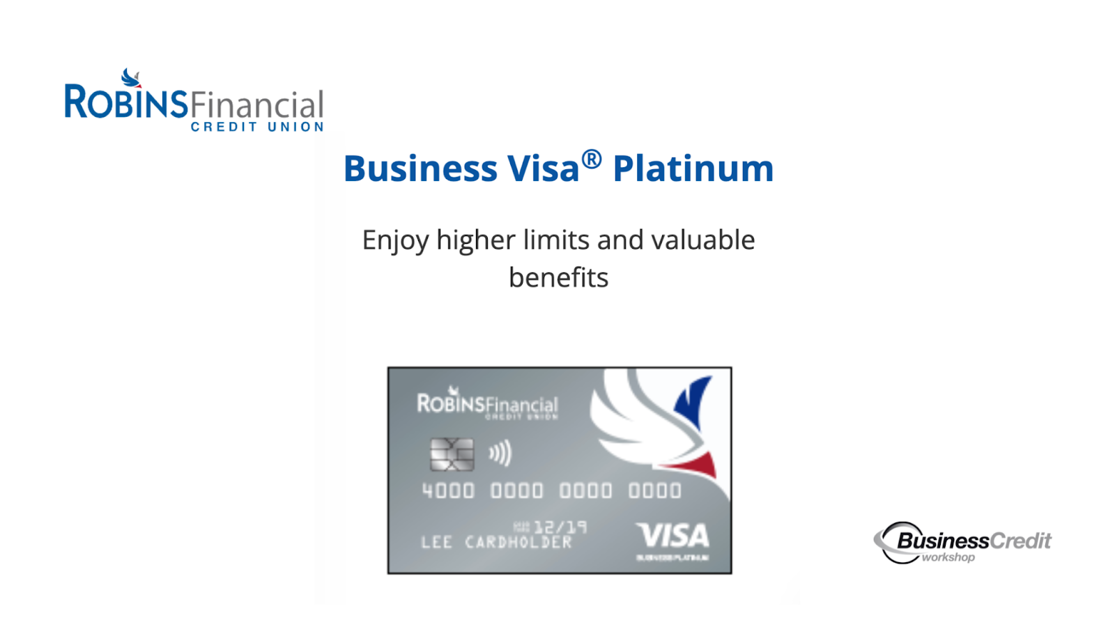 robins federal credit union business credit card