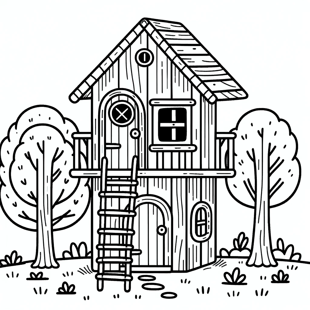Desenhos fofos de casinha para colorir