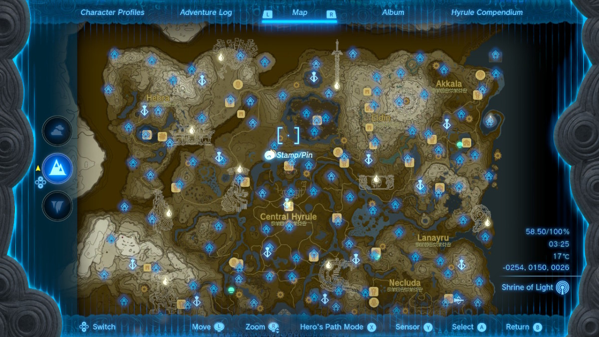 TOTK Shrine Map