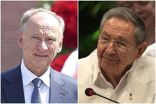 俄羅斯國家安全會議秘書長帕特魯舍夫(左)會見了古巴前領導人勞爾．卡斯楚(右)，兩人討論了安全合作問題。(圖：維基百科)