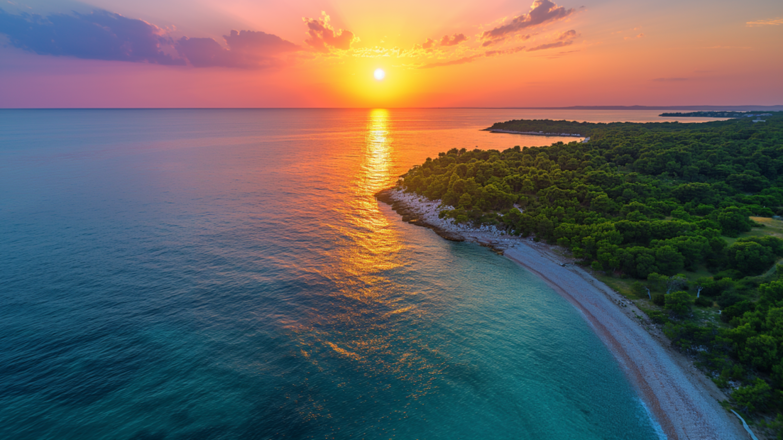 A serene sunset over the Brijuni Islands.