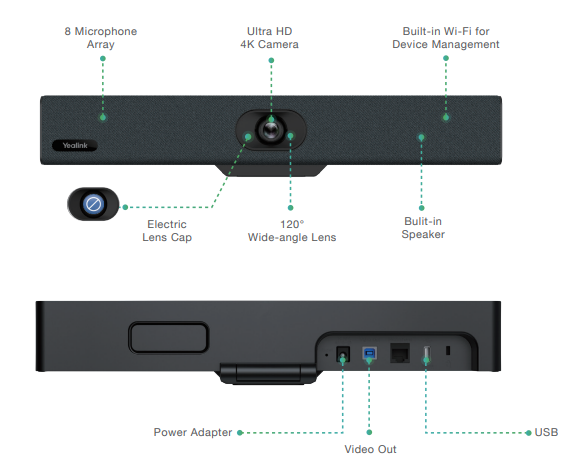 Thiết bị hội nghị Video Bar Yealink UVC34