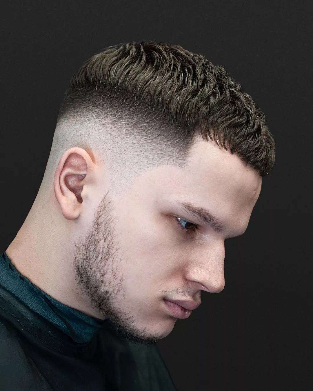 Picture showing a guy rocking the  look with mid fade 