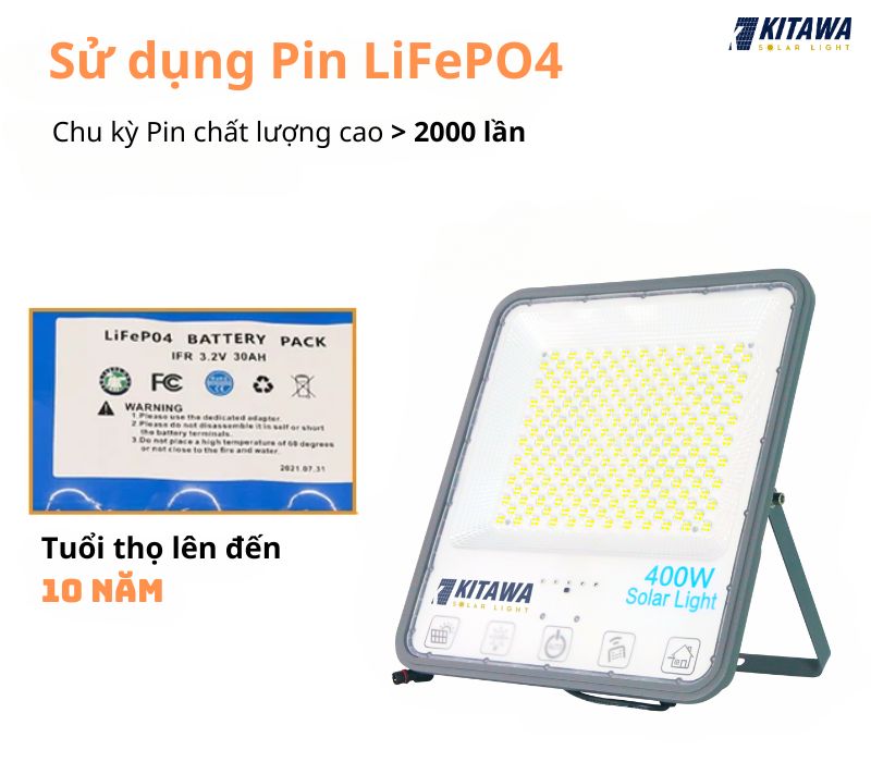 Đèn pha năng lượng mặt trời 400W bọc cầu - DP11400