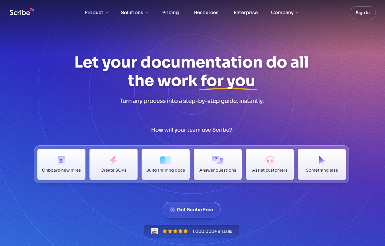 Scribe: Let your documentation do all the work for you