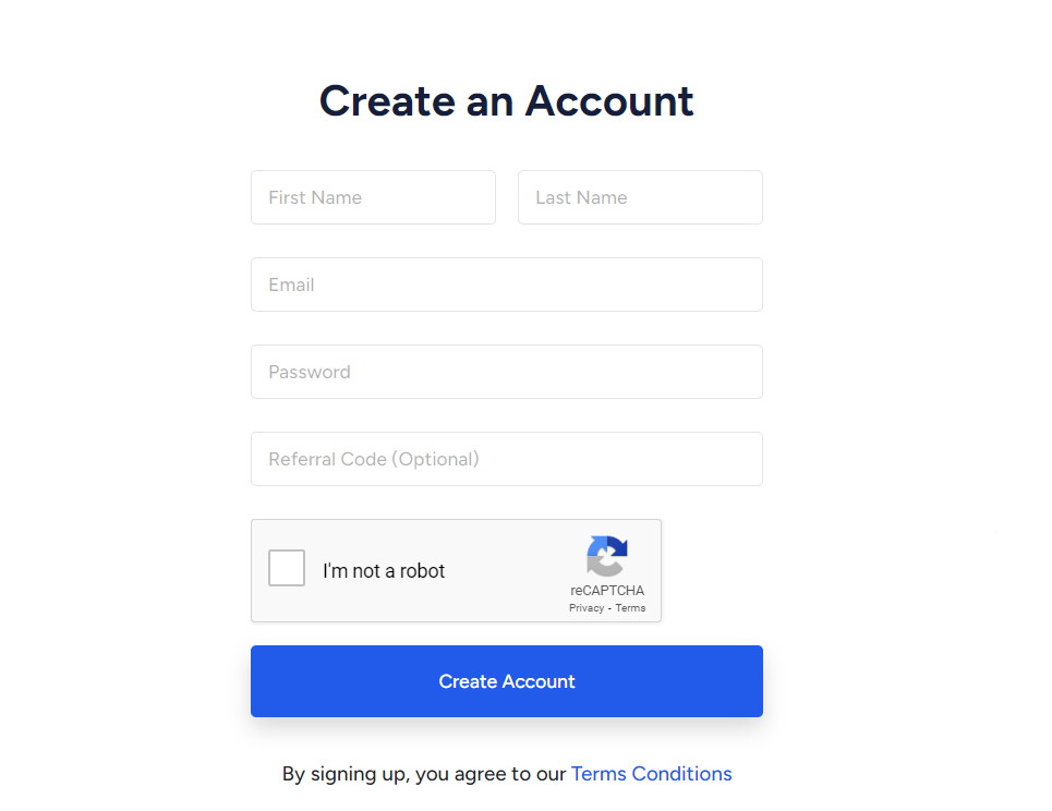 create an account