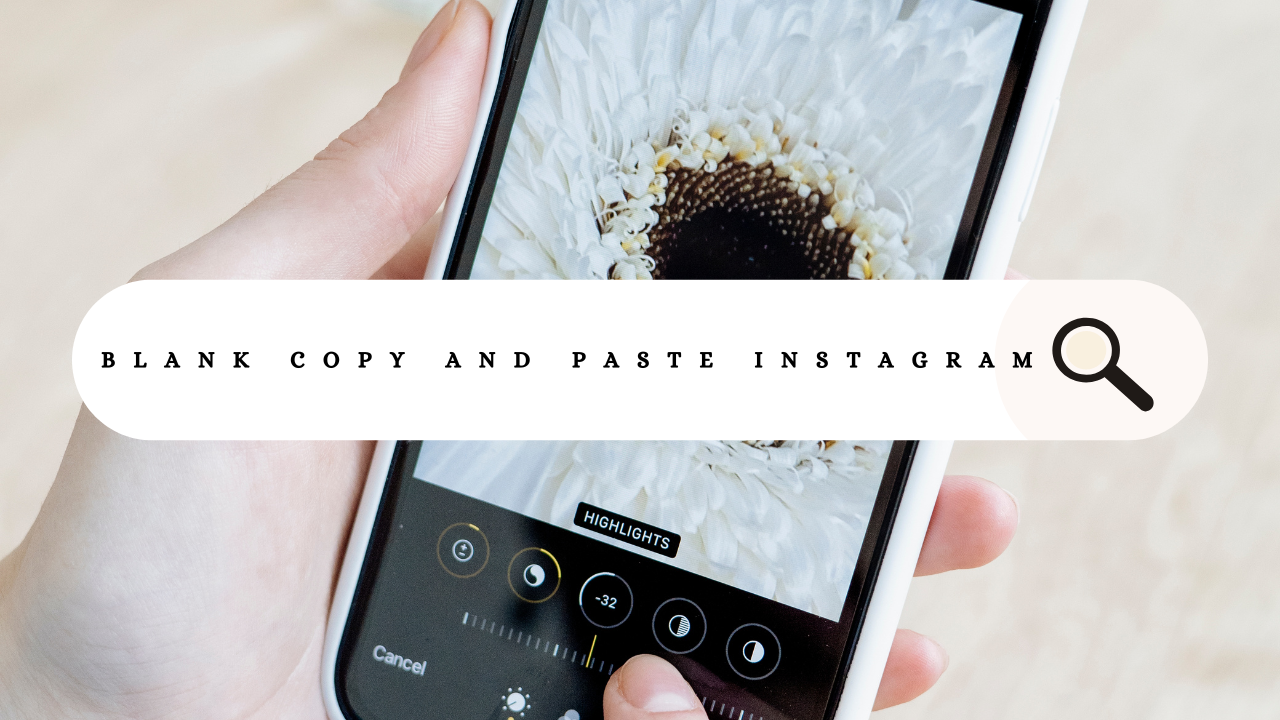 Blank Copy and Paste Instagram Text with an iPhone Background